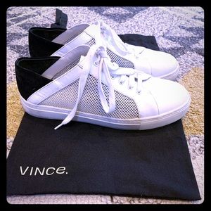 Vince perforated white sneakers. Size 38.